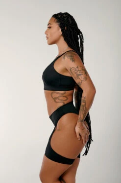 CXIX Dopamine High Suspender Bottoms - Black -Clothing Store Dopamine black high suspenders bottoms sports bracxix15