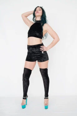 Paradise Chick Animal Leg Warmers (with Kneepads) - Black Velvet -Clothing Store EXI 2083 2 c062e395 ae19 492f 90aa d46693ff3f1c