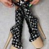 Hella Heels Branded 8inch Boots - Black/Sand -Clothing Store EmpireKicksBrandedblack sand8inchpoledanceboot 4