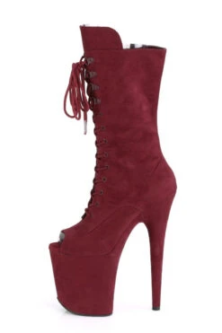 Pleaser USA Flamingo-1051FS Faux Suede 8inch Peep Toe Pleaser Boots - Burgundy -Clothing Store FLAMINGO 1051FS BYFS M05 c24753e2 49e5 4c89 985d bf47efd016d5