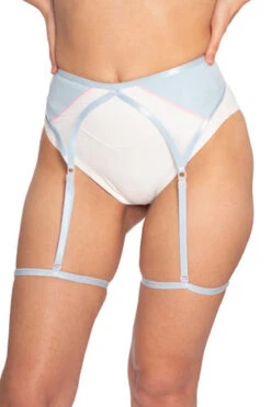 Queen Garter Belt - Sweet Blue -Clothing Store GarterbeltSweetblue5 1e 1