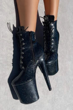 Hella Heels The Glitterati 8inch Ankle Boots - Sin City -Clothing Store H M 33