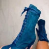 Hella Heels High BabyDoll 7inch Boots - Teal -Clothing Store HighBabyDoll7inchBoots Teal1