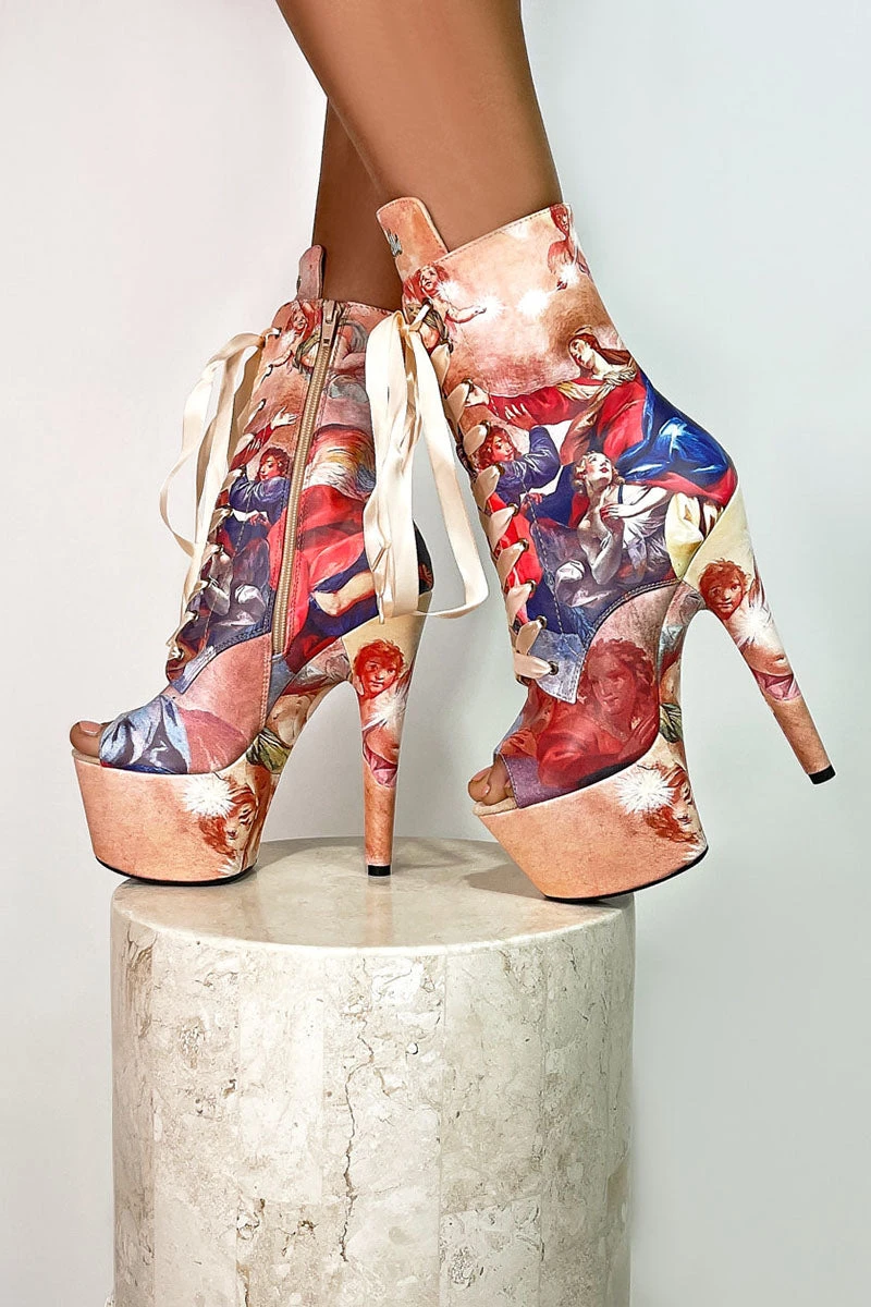 Hella Heels Renaissance Open Toe 7inch Boots - Holier Than Thou 3 Hella Heels Renaissance Open Toe 7inch Boots - Holier Than Thou