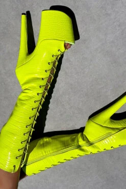 Hella Heels OH SNAP Knee High Open Toe Boots - 8inch -Clothing Store IMG 0008