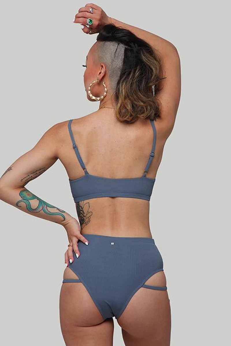 CXIX LA Bottoms - Ribbed Dark Grey 4 CXIX LA Bottoms - Ribbed Dark Grey - Image 2