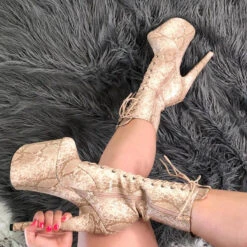 Hella Heels Milksnake Boots - 8inch -Clothing Store IMG 0453