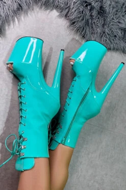 Hella Heels LipKit Open Toe 8inch Boots - Minted -Clothing Store IMG 0587 7feca020 7b94 44bf bf33 63bdfc343aeb