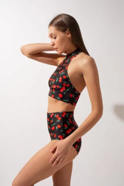 Shark Polewear Double-sided High Waisted Shorts - Cherry/Black -Clothing Store IMG 1186