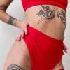Pole Addict Bliss Adjustable Garter Shorts - Red