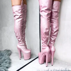 Hella Heels The Glitterati Thigh High 8inch Boots - Sugarbaby -Clothing Store IMG 4165 e4e3da05 4fd0 4ef2 b51a bde76bda8333