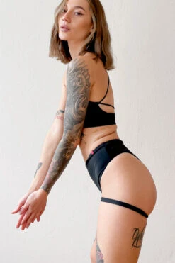 Pole Addict Bliss Garter Shorts - Black -Clothing Store IMG 4414