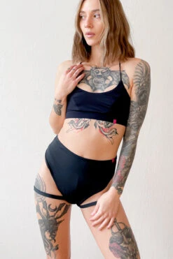 Pole Addict Bliss Garter Shorts - Black -Clothing Store IMG 4425