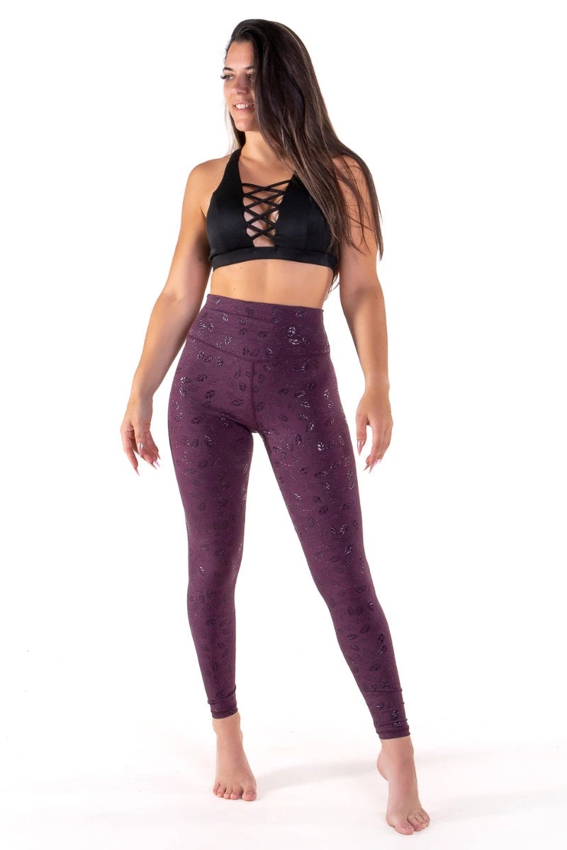 The Enviro Co. Extra Sticky Grippy Leggings - Plum 6 The Enviro Co. Extra Sticky Grippy Leggings - Plum - Image 4