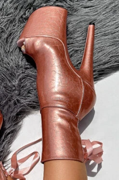 Hella Heels Corset 8inch Boots - Rose Gold -Clothing Store IMG 4730 19d7b6d1 69f8 4654 8343 3e6728ed384a