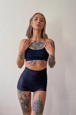 Pole Addict Petite Shorts - Black Mesh 7 Pole Addict Petite Shorts - Black Mesh -Clothing Store IMG 4965