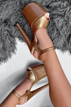 Hella Heels The Glitterati 8inch Stilettos - Oh Honey -Clothing Store IMG 7336