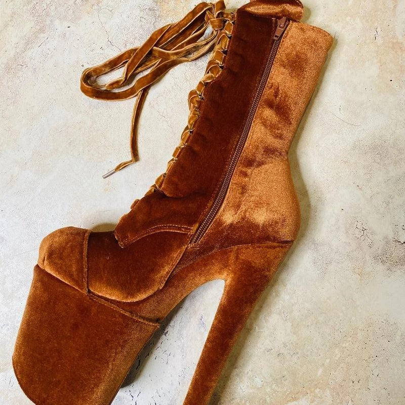 Hella Heels Classique Velvet Shoe Protector - Brandy 4 Hella Heels Classique Velvet Shoe Protector - Brandy - Image 2