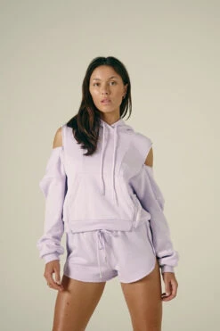 CXIX Droptop Zip Hoodie - Lilac -Clothing Store Lilac Zip Jumper Baddies Loungewear Creatures of XIX 2
