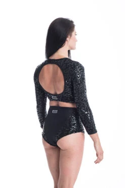 Paradise Chick Superhero Series Ultra Grip Crop Top - Black Leopard -Clothing Store MG 1713 copy