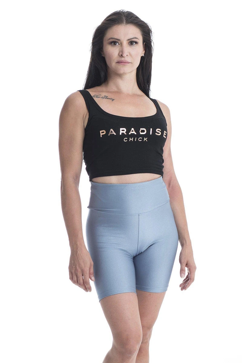 Paradise Chick Biker Shorts - Steel Blue 6 Paradise Chick Biker Shorts - Steel Blue - Image 4