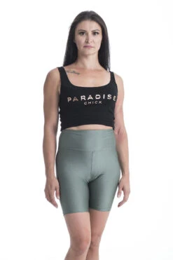 Paradise Chick Biker Shorts - Army Green -Clothing Store MG 2042