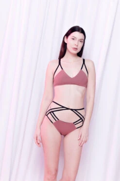 MilaKrasna Silvia Bottoms - Dark Rose -Clothing Store MilaKrasna poledance silvia top darkrose front lookbook