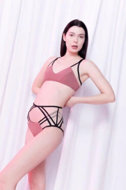 MilaKrasna Silvia Bottoms - Dark Rose -Clothing Store MilaKrasna poledance silvia top darkrose side lookbook