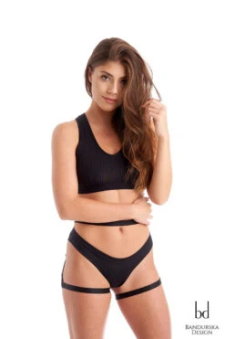 Bandurska New Moon Suspender Accessory - Black -Clothing Store NewMoon 3