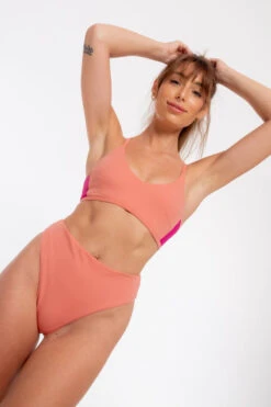 Nona Perkasa Night Lily Top - Coral Pink/Fuschia -Clothing Store NightLilyCoralP04 9d0044df 0659 48d7 8705 1b9f14cd8b29