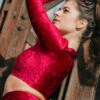 Dragonfly Pavi Crop Top - Velvet Red 2 Dragonfly Pavi Crop Top - Velvet Red -Clothing Store Pavi velvet red