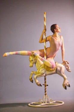 Rolling Thigh High Leg Warmers With Stirrups - Pony Striped (2 Sizes) -Clothing Store Ponei57