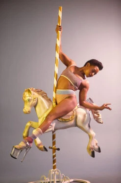 Rolling Calf High Socks - Pony Striped -Clothing Store Ponei58