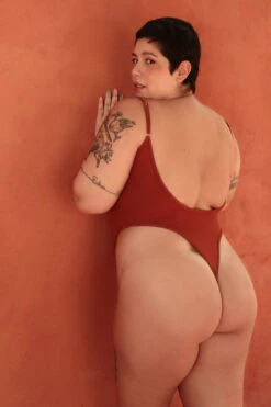 Front Page 38 Rolling KI Bodysuit - Ribbed Clay