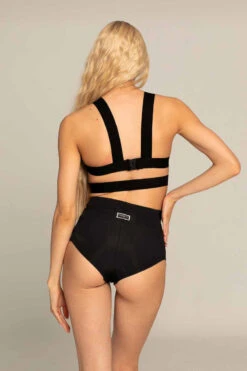 Paradise Chick High Waisted Shorts - Black -Clothing Store SHORTHIGHWAISTBLACKSTRIPES3