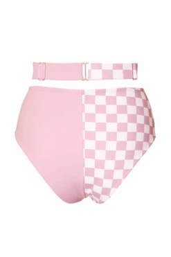 Hamade Activewear Patchwork Bottoms - Checkered Light Pink -Clothing Store SS23 08