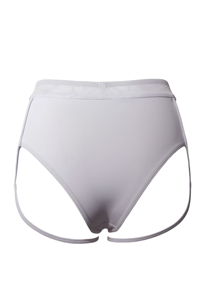 Hamade Activewear Mesh-side Garter Bottoms - Light Grey 8 Hamade Activewear Mesh-side Garter Bottoms - Light Grey - Image 6