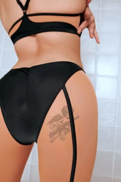 CXIX Silhouette Biker Shorts - Black With Cream Mesh -Clothing Store Sand CXIX Silhouette Mesh bralette biker shorts fahsion dance dancewear