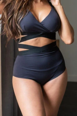 Lunalae Tara High Waisted Bottoms - Recycled Black -Clothing Store TaraHighWaistBottoms1