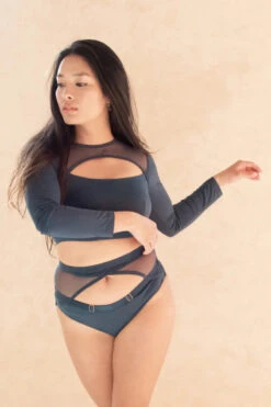 Tatiana Activewear Xena Shorts - Teal -Clothing Store Tatiana Active Esme Long Sleeve Teal Mesh Top 2678