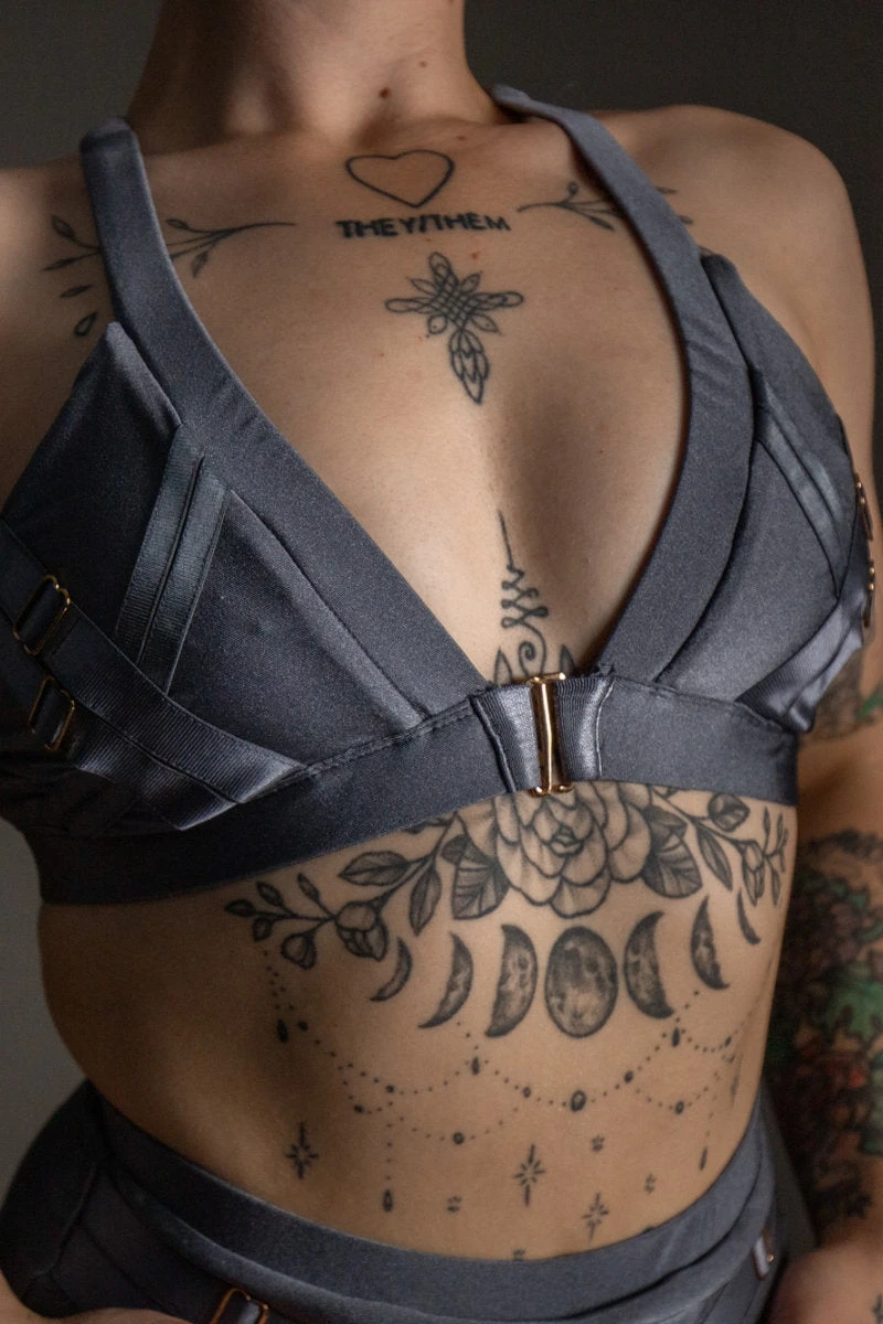 Tatiana Activewear Faye Top - Shiny Gunmetal 7 Tatiana Activewear Faye Top - Shiny Gunmetal - Image 5