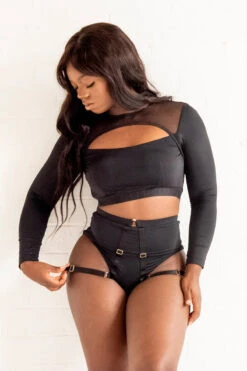 Tatiana Activewear Esme Top - Black -Clothing Store TatianaActiveEsmeLongSleeveCropMeshTop 4857cropped 5a9627a4 498e 4a55 88b8 17c0c7e1c806