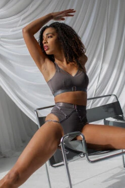 Tatiana Activewear Perla Top - Charcoal -Clothing Store TatianaActivePerlaCharcoalPoleWearSet 2 2 6dc6f8e0 7f07 4bd8 a33a 11e15eb90dca