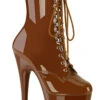 Pleaser USA Adore-1020 7inch Pleaser Boots - Patent Caramel -Clothing Store adore 1020 cl 02e577f1 ff58 431c a2ba 6630debd06ad