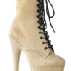 Pleaser USA Adore-1020FS Faux Suede 7Inch Pleaser Boots - Beige -Clothing Store adore 1020fs befs