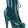 Pleaser USA Adore-1020GP 7inch Pleaser Boots - Teal Glitter -Clothing Store adore 1020gp tlg
