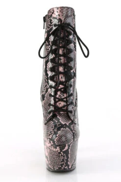 Pleaser USA Adore-1020SPWR 7inch Pleaser Boots - Pink Snake -Clothing Store adore 1020sp bpsp m01