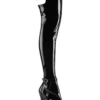 Pleaser USA Adore-3055 7inch Thigh High Pleaser Boots - Patent Black -Clothing Store adore 3055 b 1