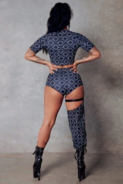 CXIX 119 Statement Crop Tee - Black Print 13 CXIX 119 Statement Crop Tee - Black Print -Clothing Store black cropped tee monogram fashion streetwear CXIX 119