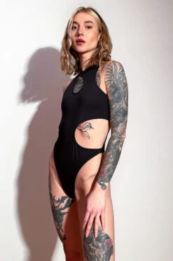 Pole Addict Extravaganza Bodysuit - Black -Clothing Store body 3